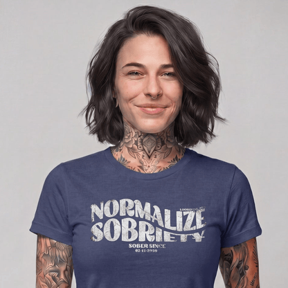 Sober T Shirt | Women's Normalize Sobriety Garment-Dyed
