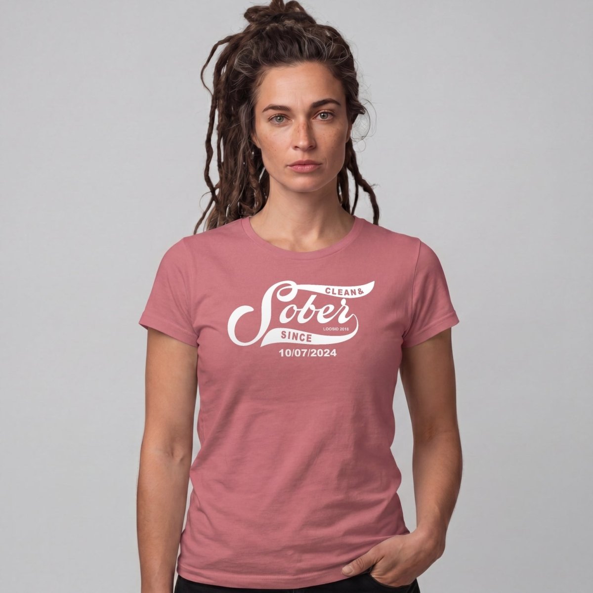Sober T Shirt | Women's Sober Since Top with Personalized Date