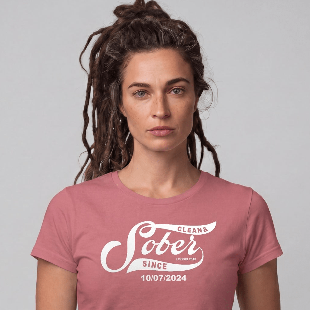 Sober T Shirt | Women's Sober Since Top with Personalized Date
