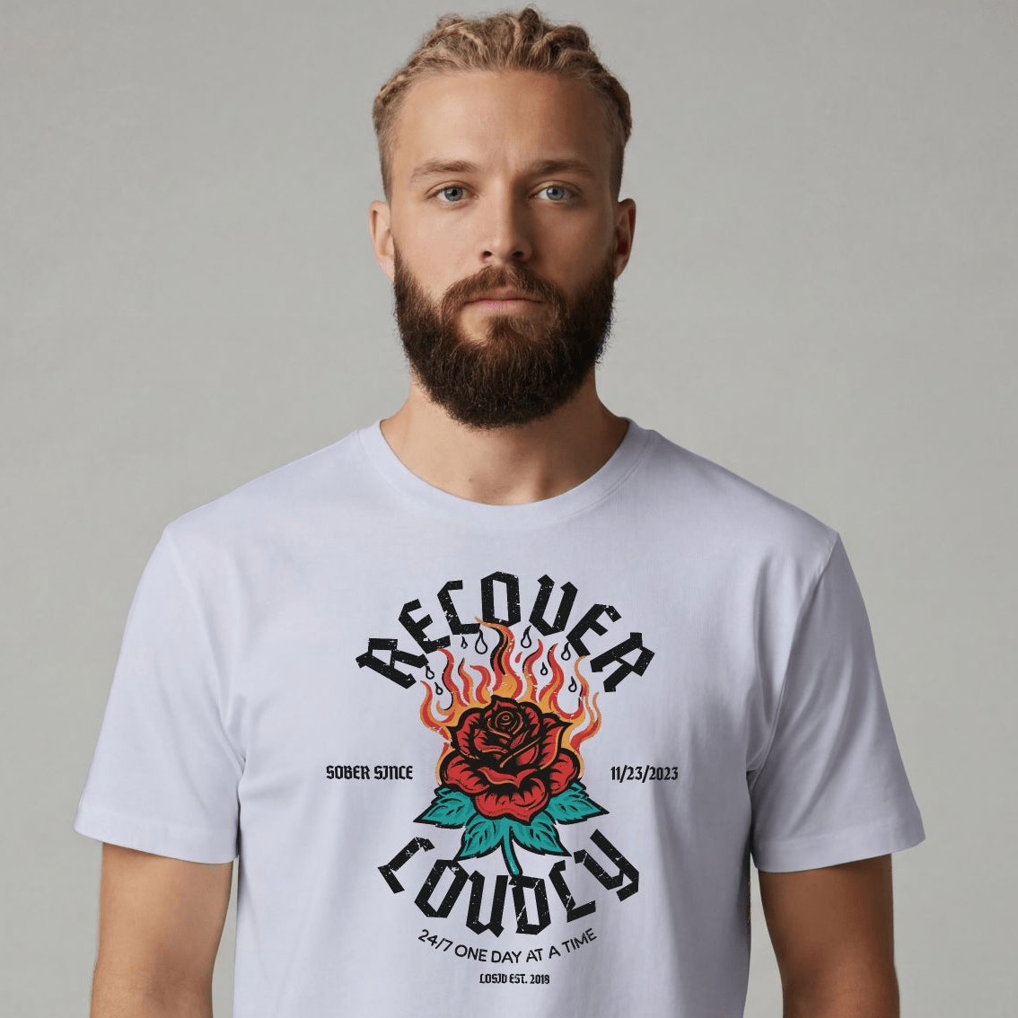 Sober T Shirt | Men's Recover Loudly Tee