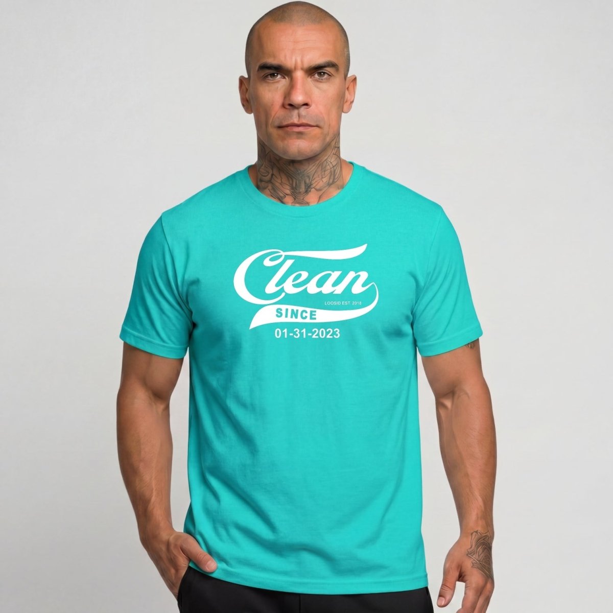 Clean Since Tee with Personalized Sobriety Date | Sober T Shirt