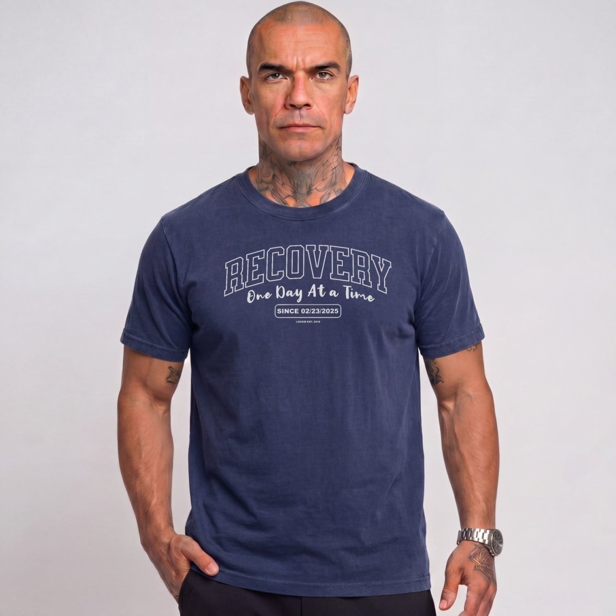 Sober T Shirt | Men's Recovery Looks Good On You Garment-Dyed Tee