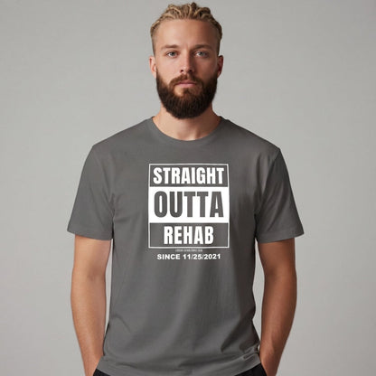 Sober T Shirt | Men's Straight Outta Rehab Tee