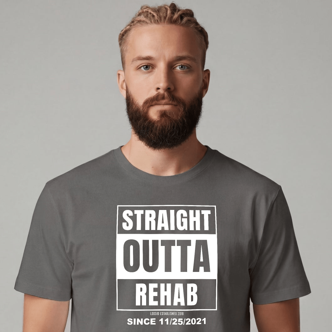 Sober T Shirt | Men's Straight Outta Rehab Tee