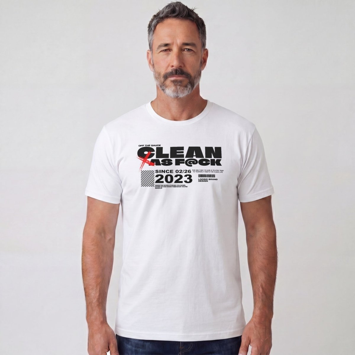 Clean As F*ck Since Sober T-Shirt | Personalized Recovery Year Men's Sobriety Tee
