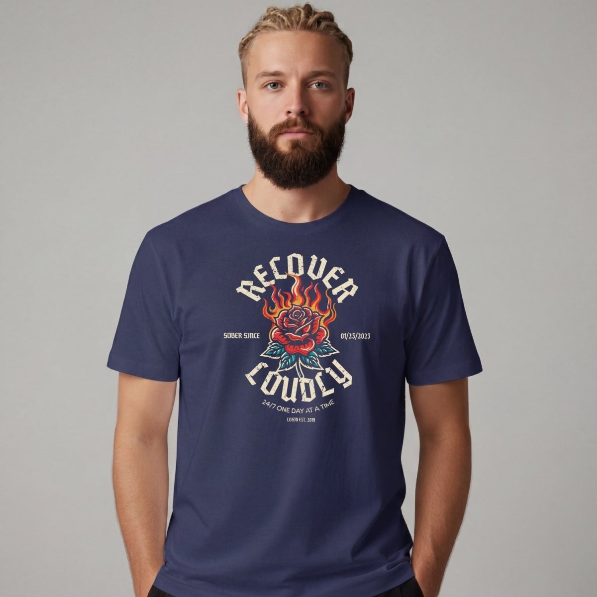 Sober T Shirt | Men's Recover Loudly Tee