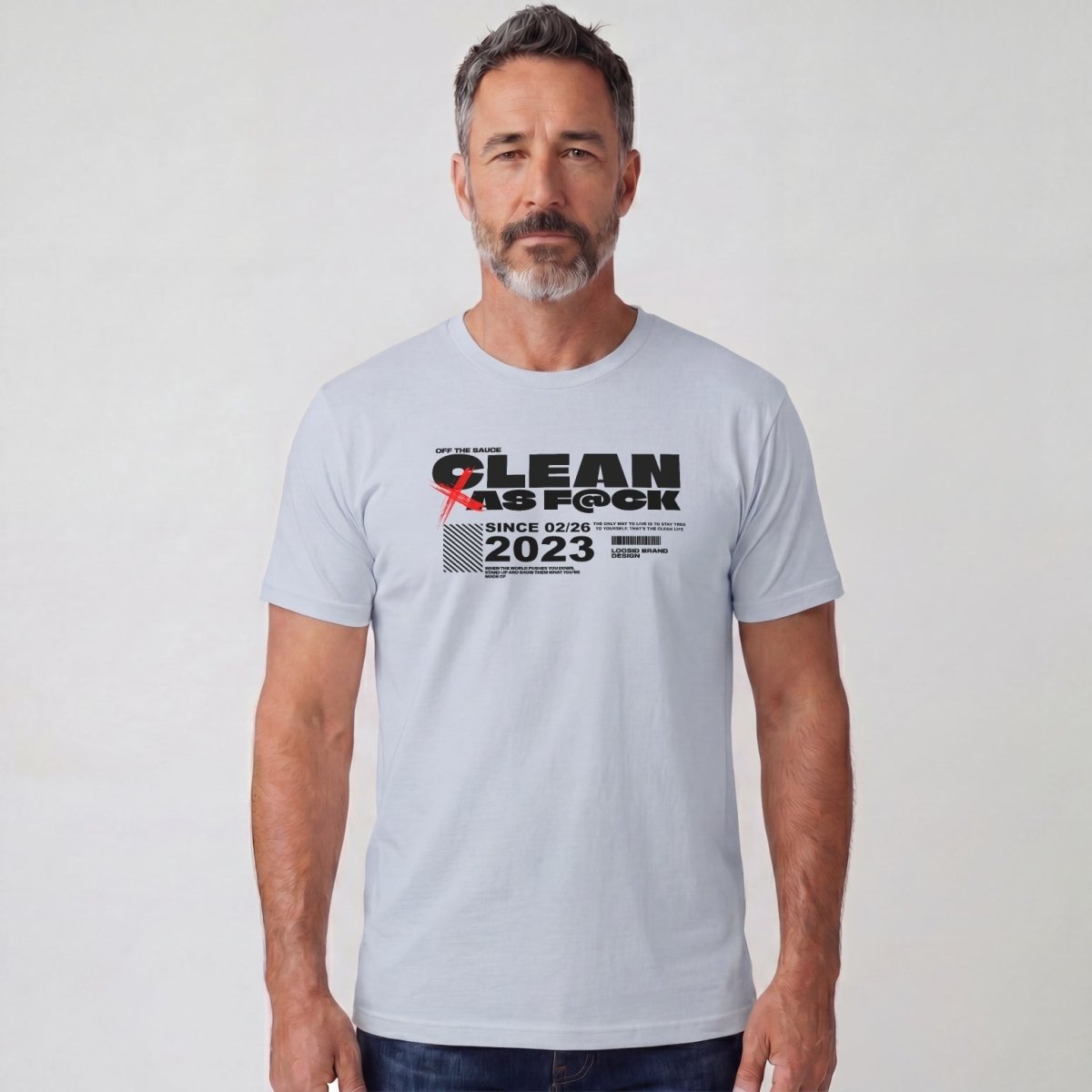 Clean As F*ck Since Sober T-Shirt | Personalized Recovery Year Men's Sobriety Tee
