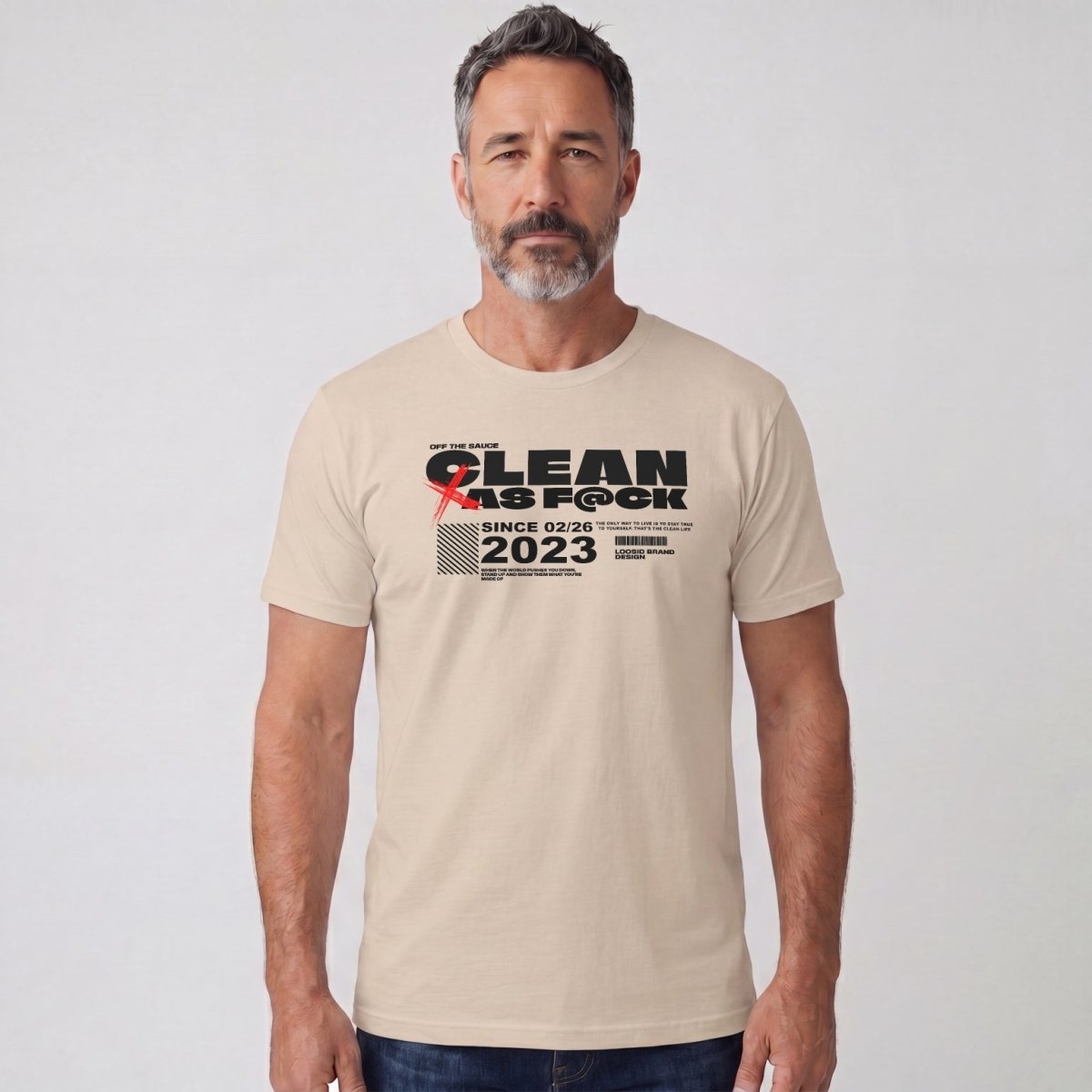 Clean As F*ck Since Sober T-Shirt | Personalized Recovery Year Men's Sobriety Tee