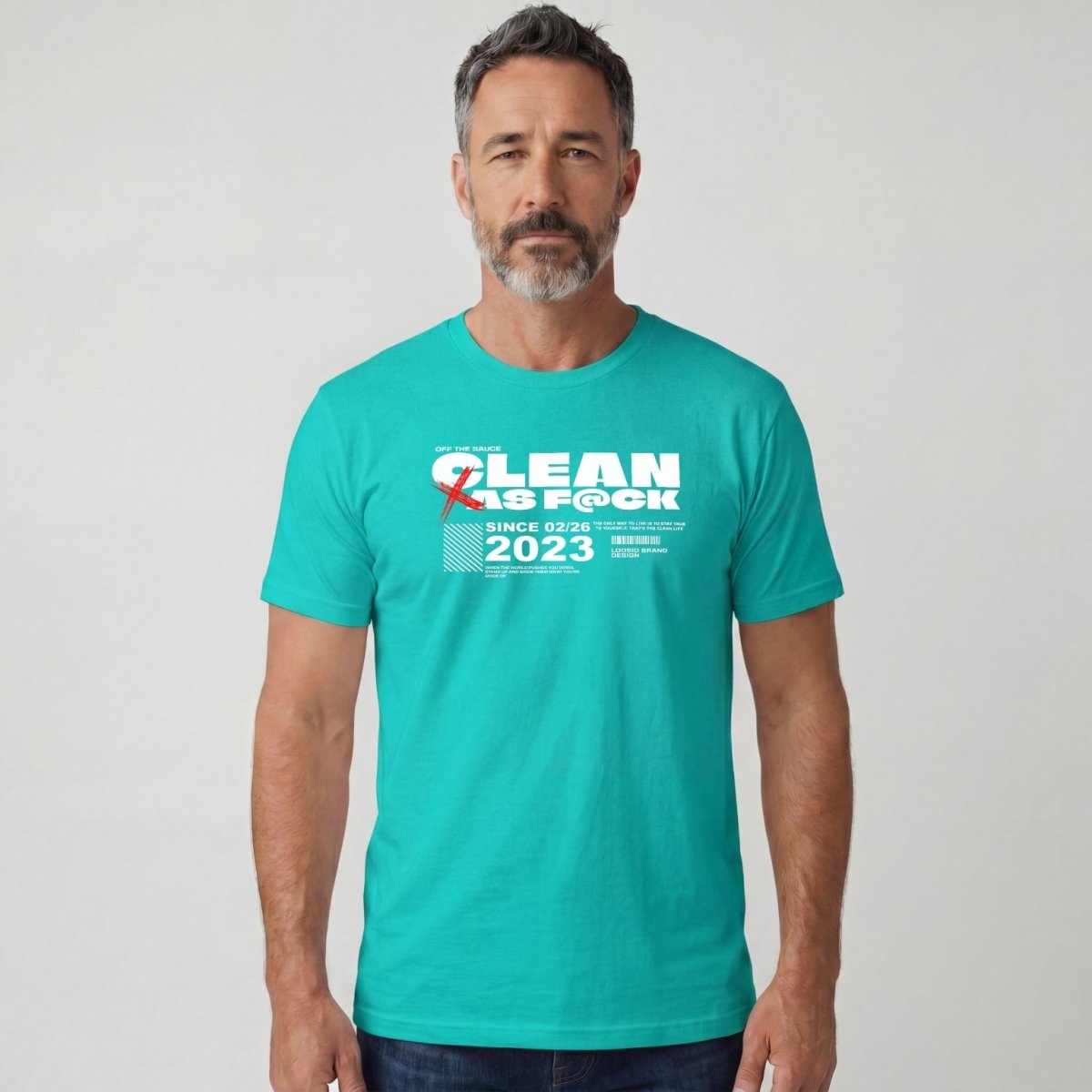 Clean As F*ck Since Sober T-Shirt | Personalized Recovery Year Men's Sobriety Tee