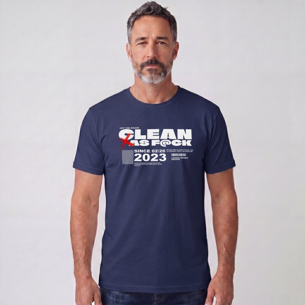 Clean As F*ck Since Sober T-Shirt | Personalized Recovery Year Men's Sobriety Tee