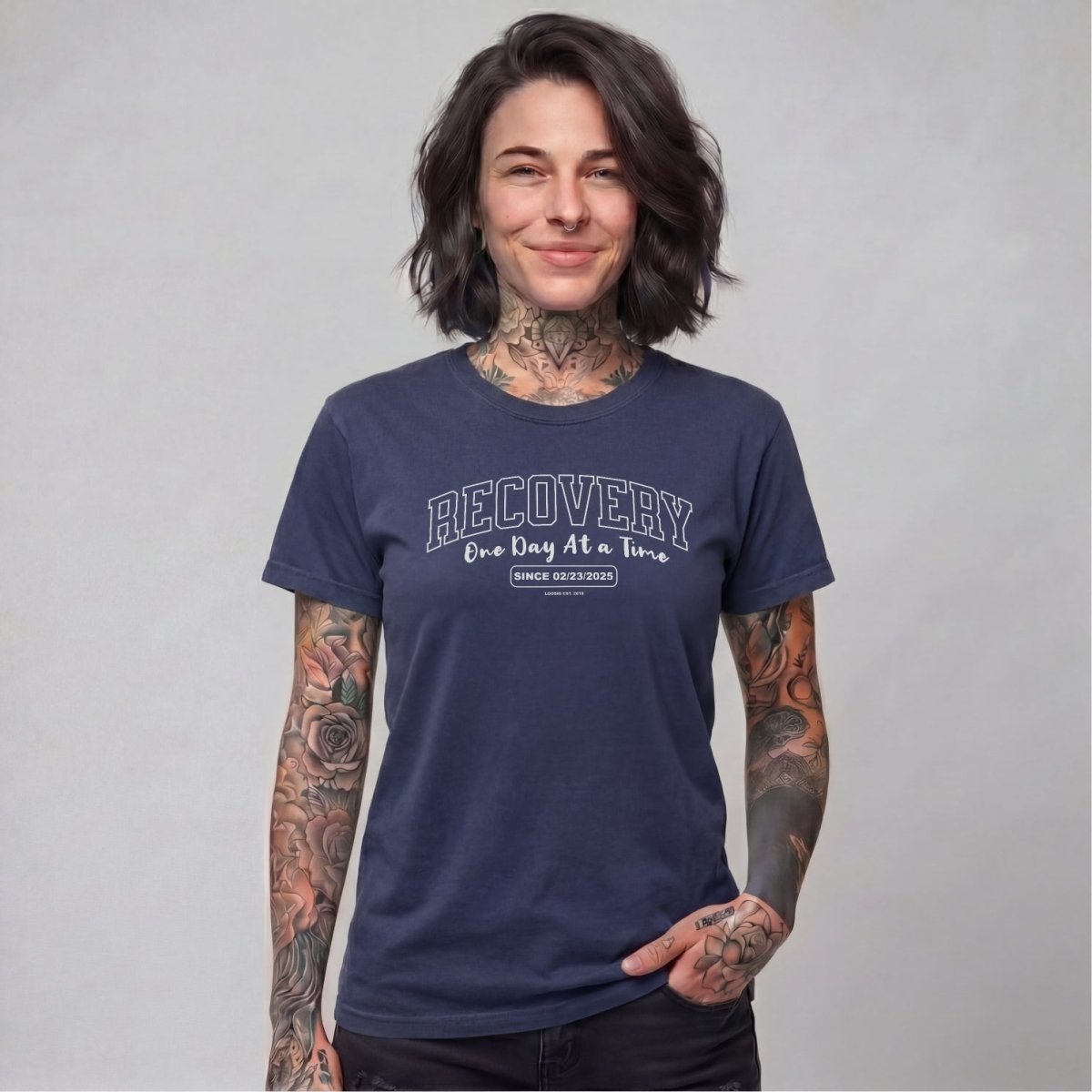 Sober T Shirt | Women's Recovery Looks Good On Me Garment-Dyed