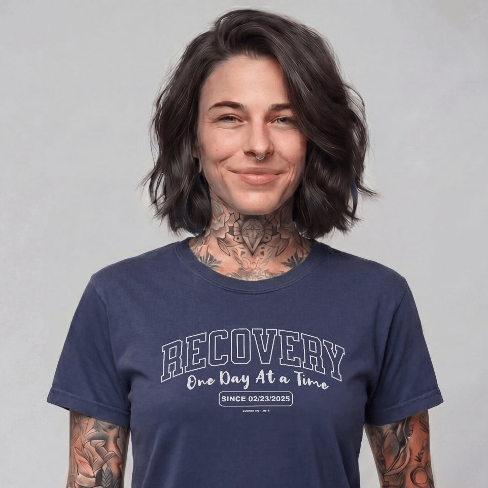 Sober T Shirt | Women's Recovery Looks Good On Me Garment-Dyed