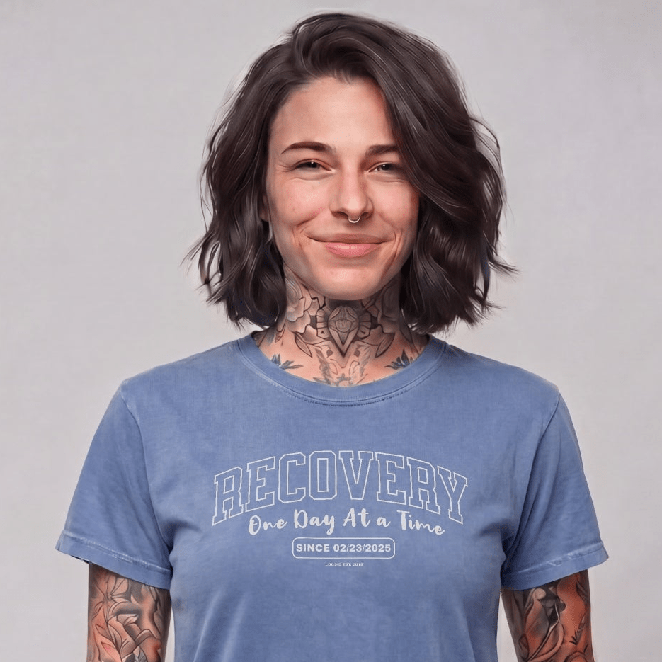 Sober T Shirt | Women's Recovery Looks Good On Me Garment-Dyed