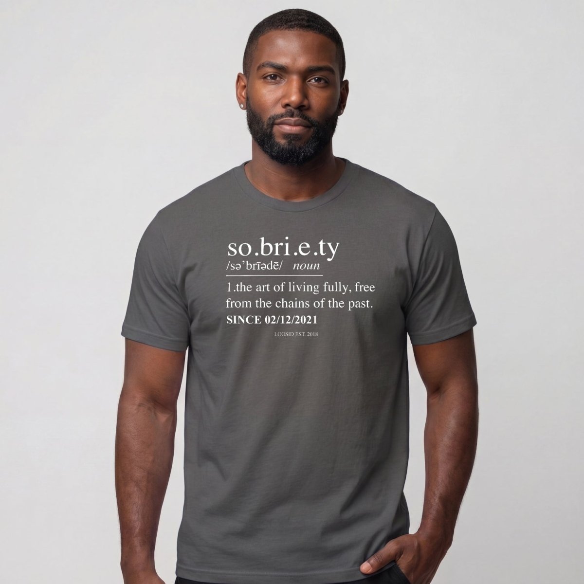 Sober T Shirt | Sobriety Definition Men's Graphic Tee for Recovery