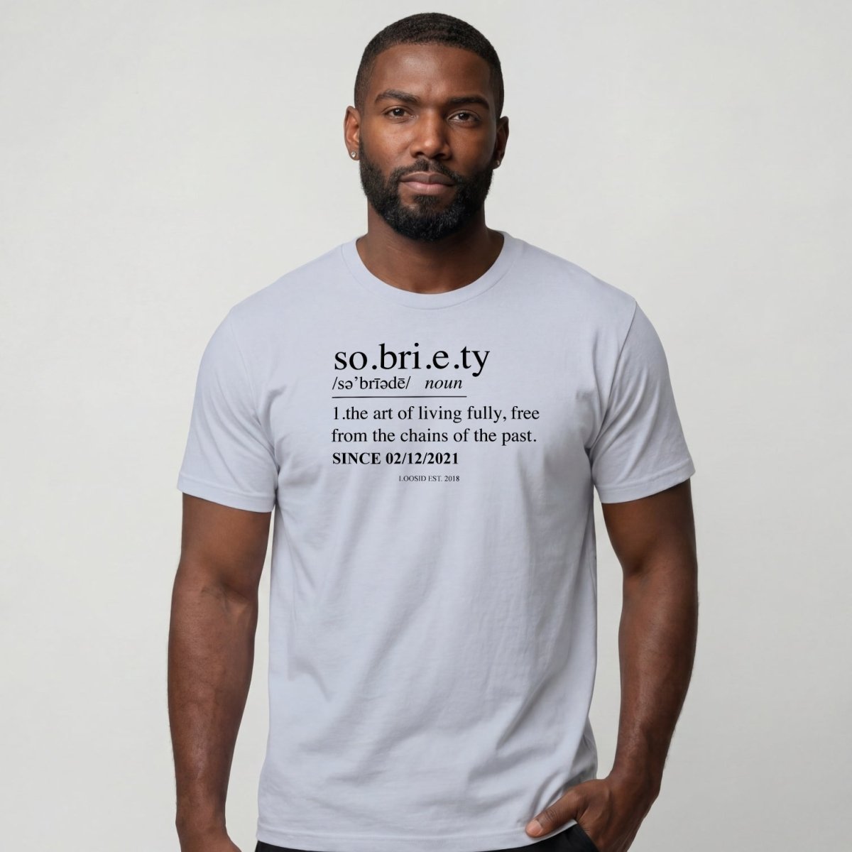 Sober T Shirt | Sobriety Definition Men's Graphic Tee for Recovery