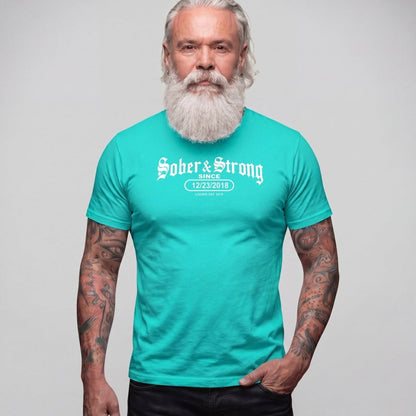 Sober T Shirt | Men's Old School Sober & Strong Tee