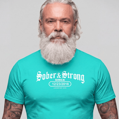 Sober T Shirt | Men's Old School Sober & Strong Tee