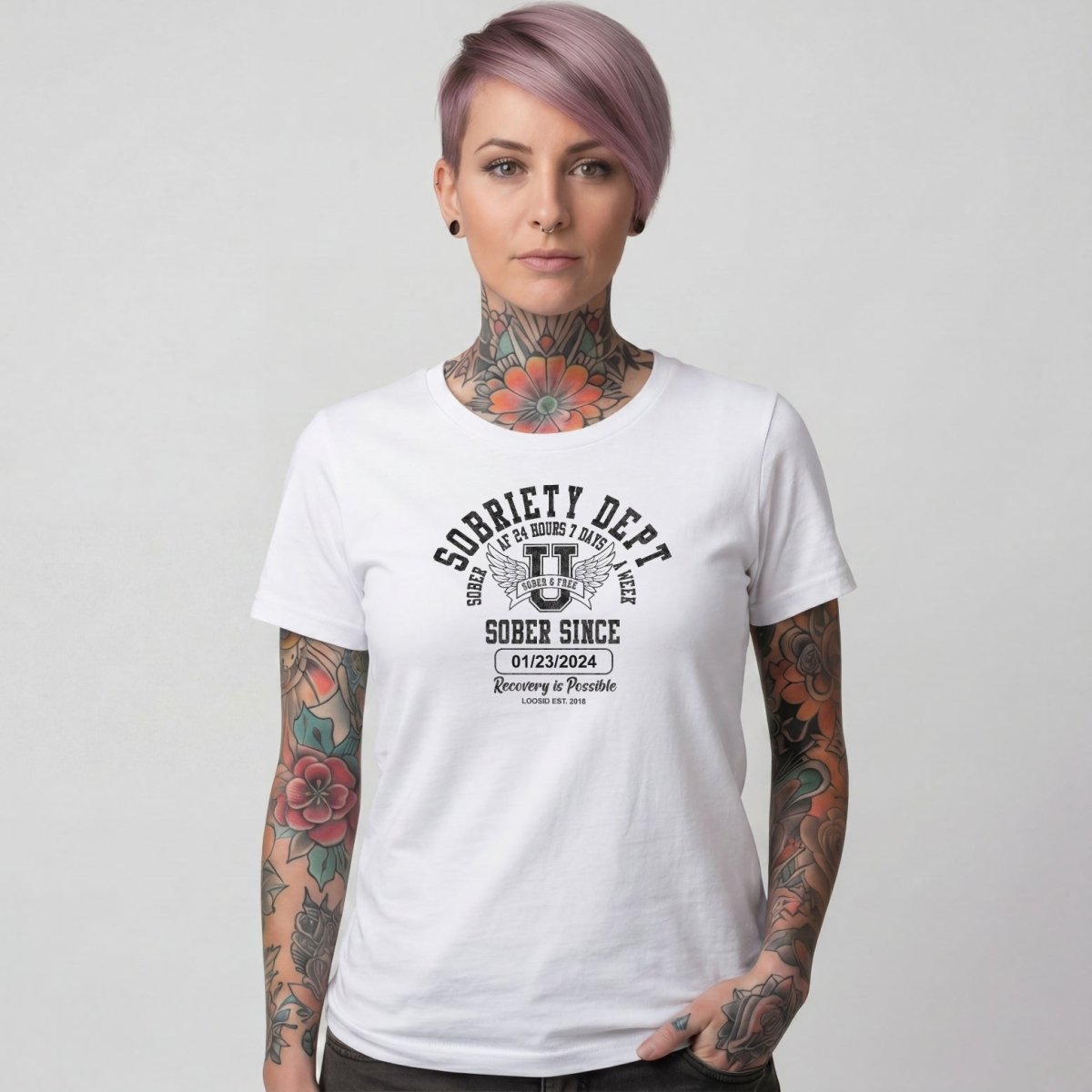 Sober T Shirt | Women's Sobriety Dept Tee