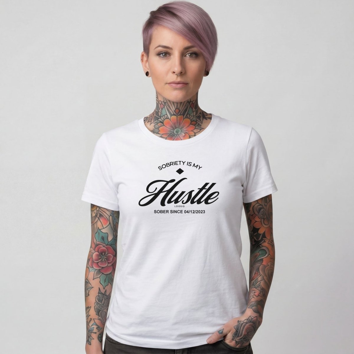 Sober T Shirt | Women's Sobriety is My Hustle Tee