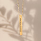 Sober Since 3D Bar Necklace w / Personalized Sober Date and Message Card