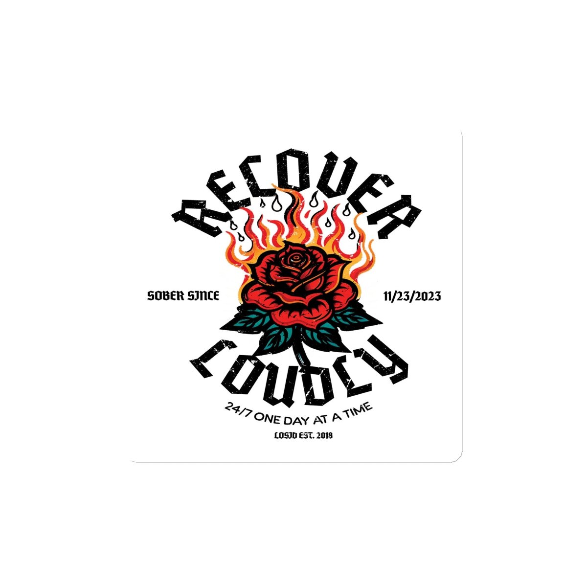 Recovery Date Keepsake Sober Magnet graphic detail (view 4)