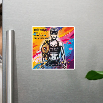 Loosid Been Through Hell Came Out On The Other Side Sober Magnet featuring the design