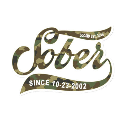 Sobriety Gift Magnet Gold Script Sober Magnet side view (view 6)
