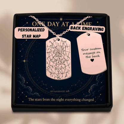 Sober Sober Jewelry Sober Date Custom Star Map Sober Jewelry lifestyle view (view 5)