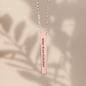 Sober Since 3D Bar Necklace w / Personalized Sober Date and Message Card