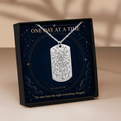 Sober Sober Jewelry Sober Date Custom Star Map Sober Jewelry side view (view 16)