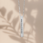 Sober Since 3D Bar Necklace w / Personalized Sober Date and Message Card