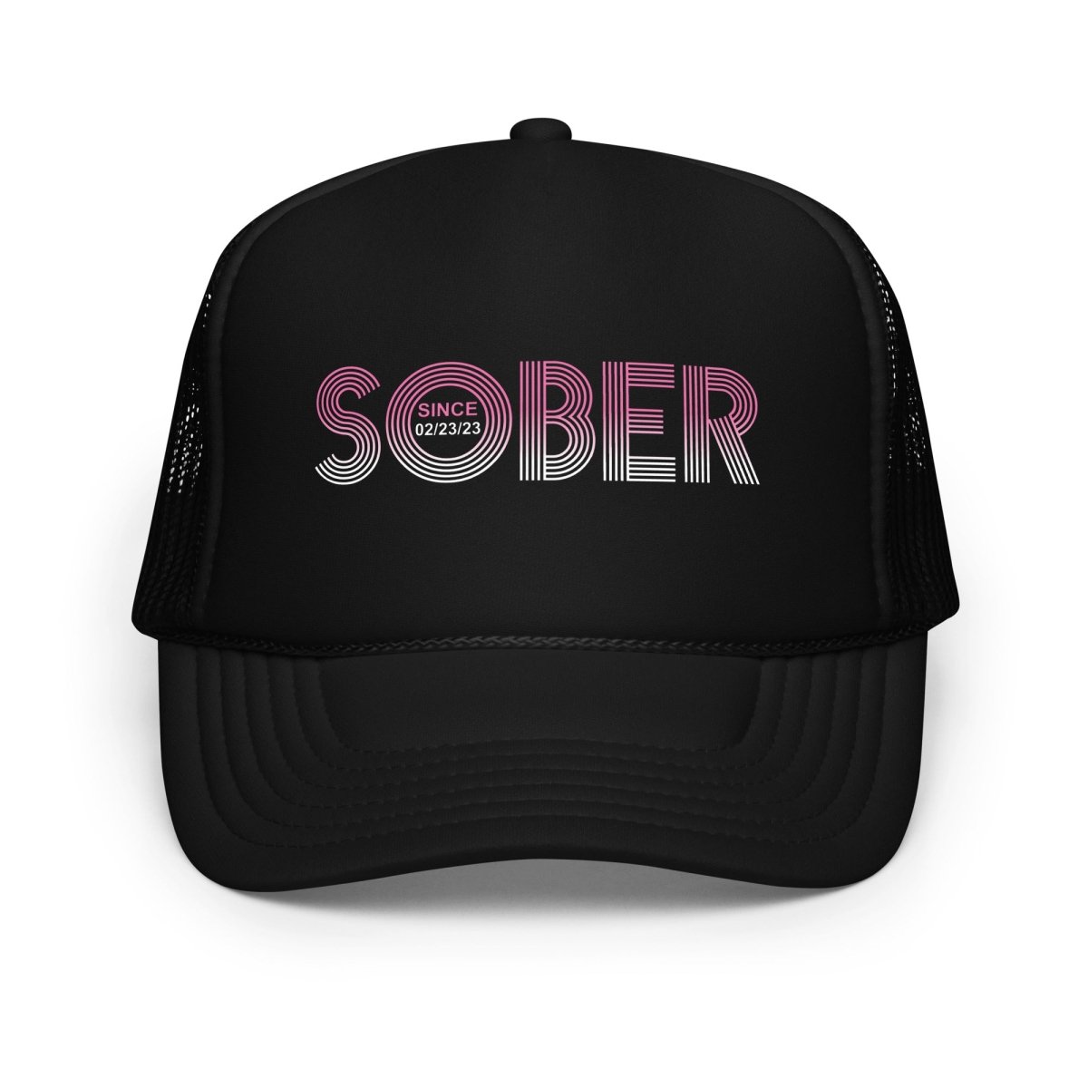 Sober Since Trucker hat w/ Personalized Sobriety Date