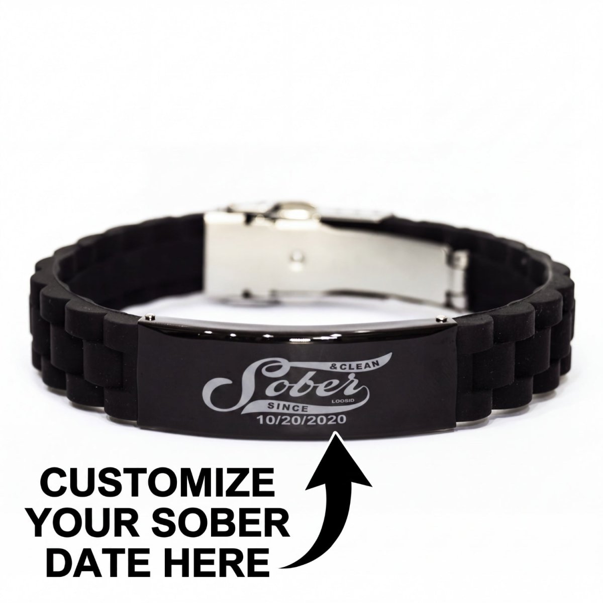 Sober Jewelry | Sober Since Metal Engraved