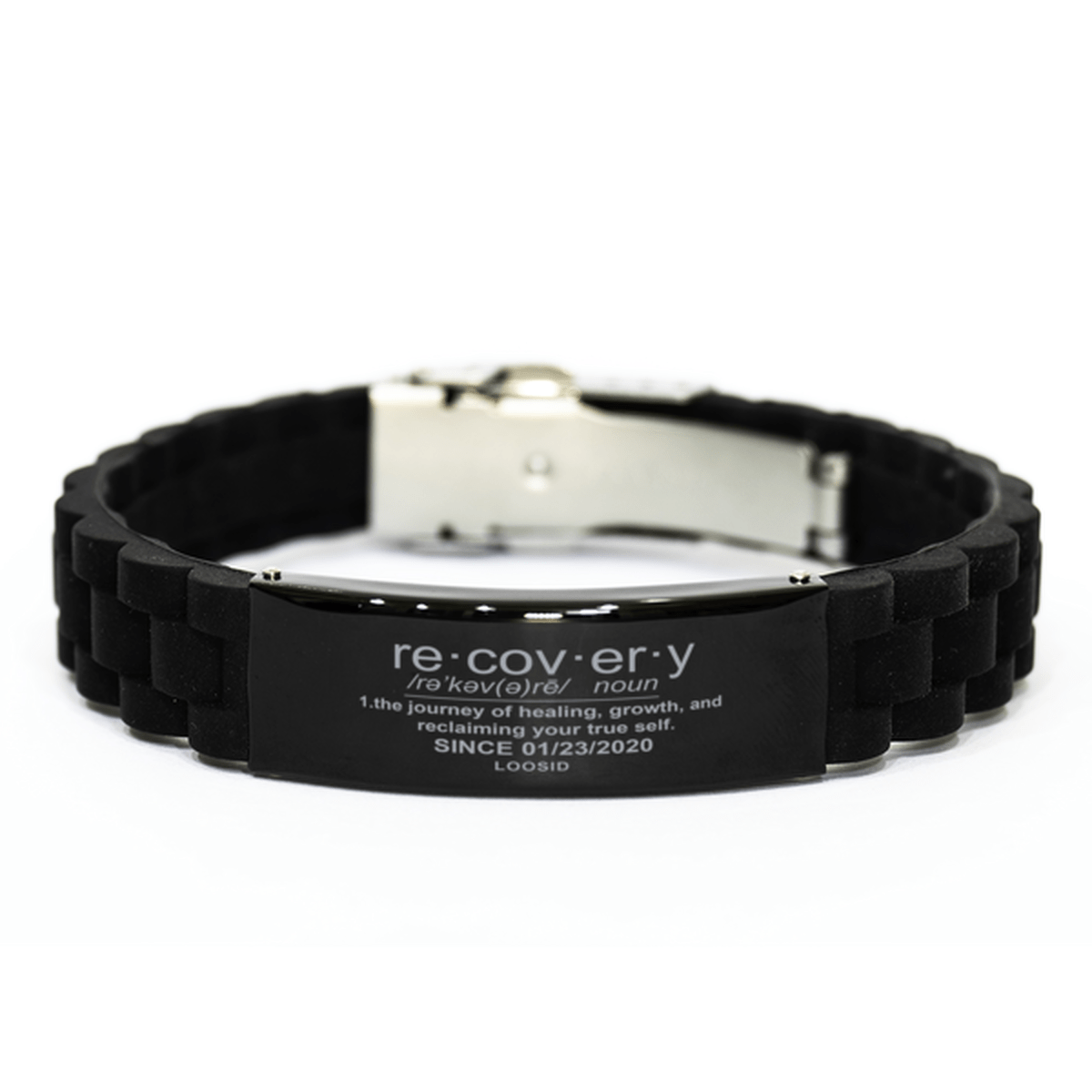Sober Jewelry | Custom Recovery Definition  Sober Date Bracelet | Recovery Gift