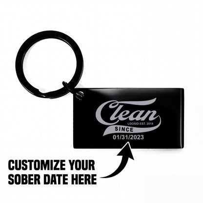 Recovery Gift | Clean Since Keychain