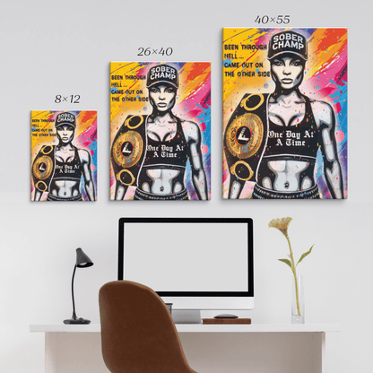 Sober Champ Women Canvas