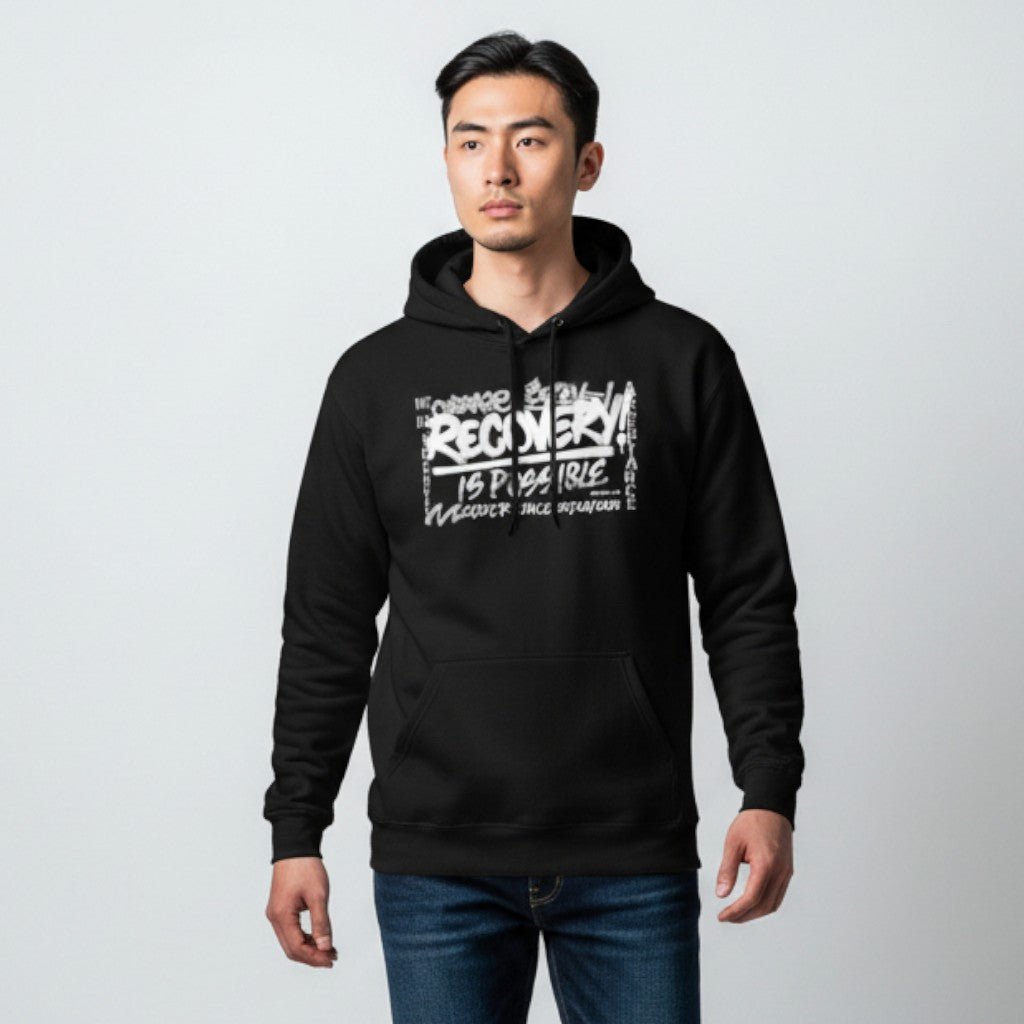 Recovery Hoodie | Men’s Recovery Is Possible Hoodie with Date