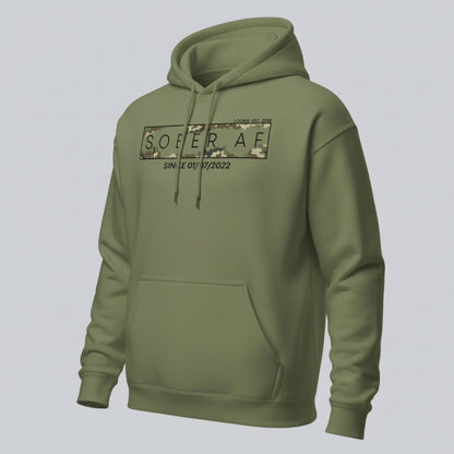 Recovery Hoodie | Men's Sober AF Camo Hoodie with Custom Sober Date
