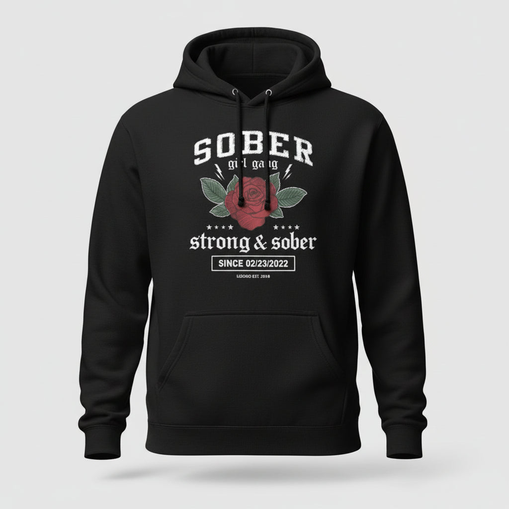 Recovery Hoodie | Sober Girl Gang Strong & Sober Crest