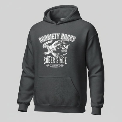 Sobriety Rocks | Women's Sober Since Hoodie with Custom Sobriety Date