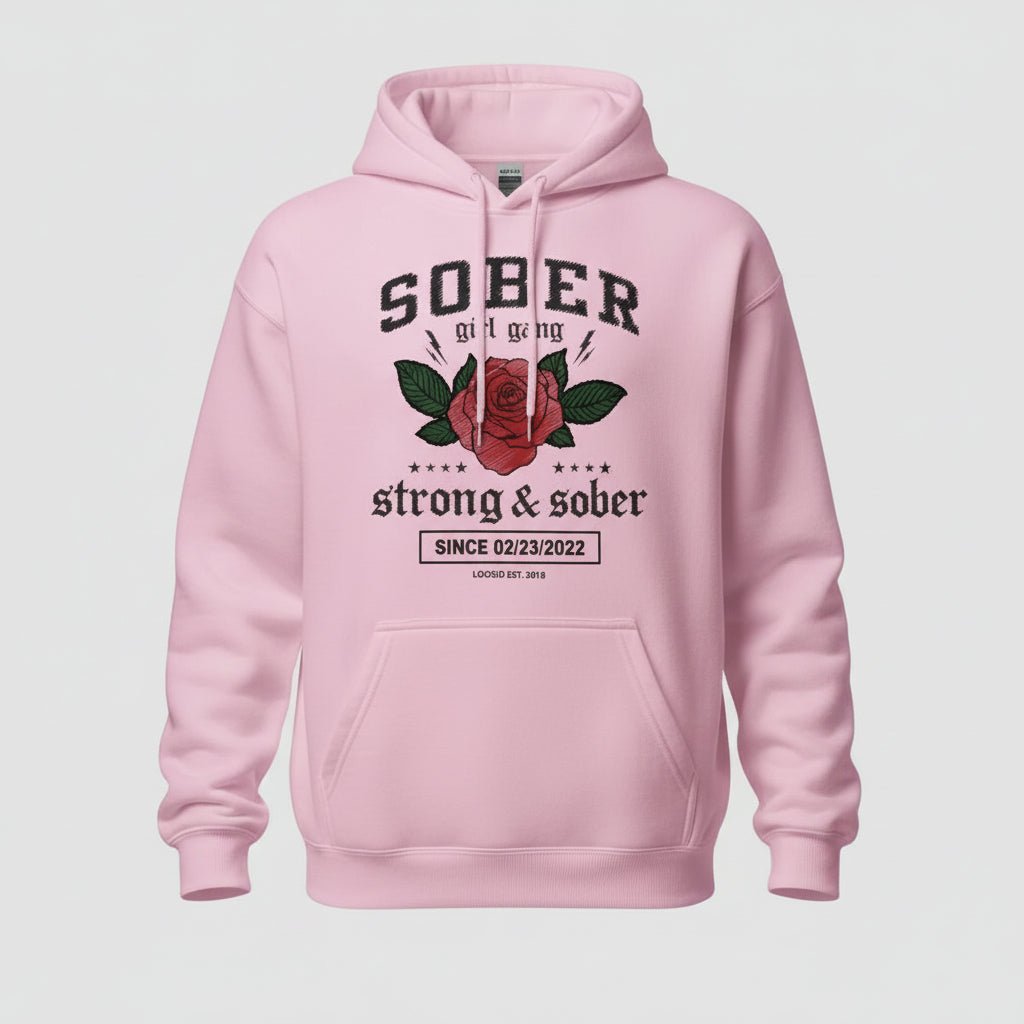Recovery Hoodie | Sober Girl Gang Strong & Sober Crest