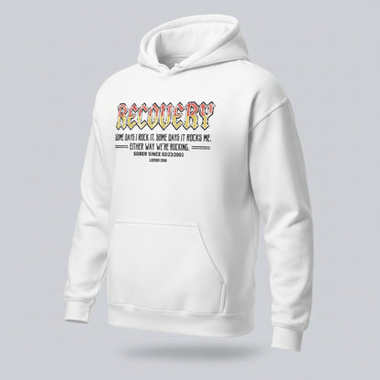 Recovery Hoodie | Women's Recovery Rock Hoodie with Personalized Date