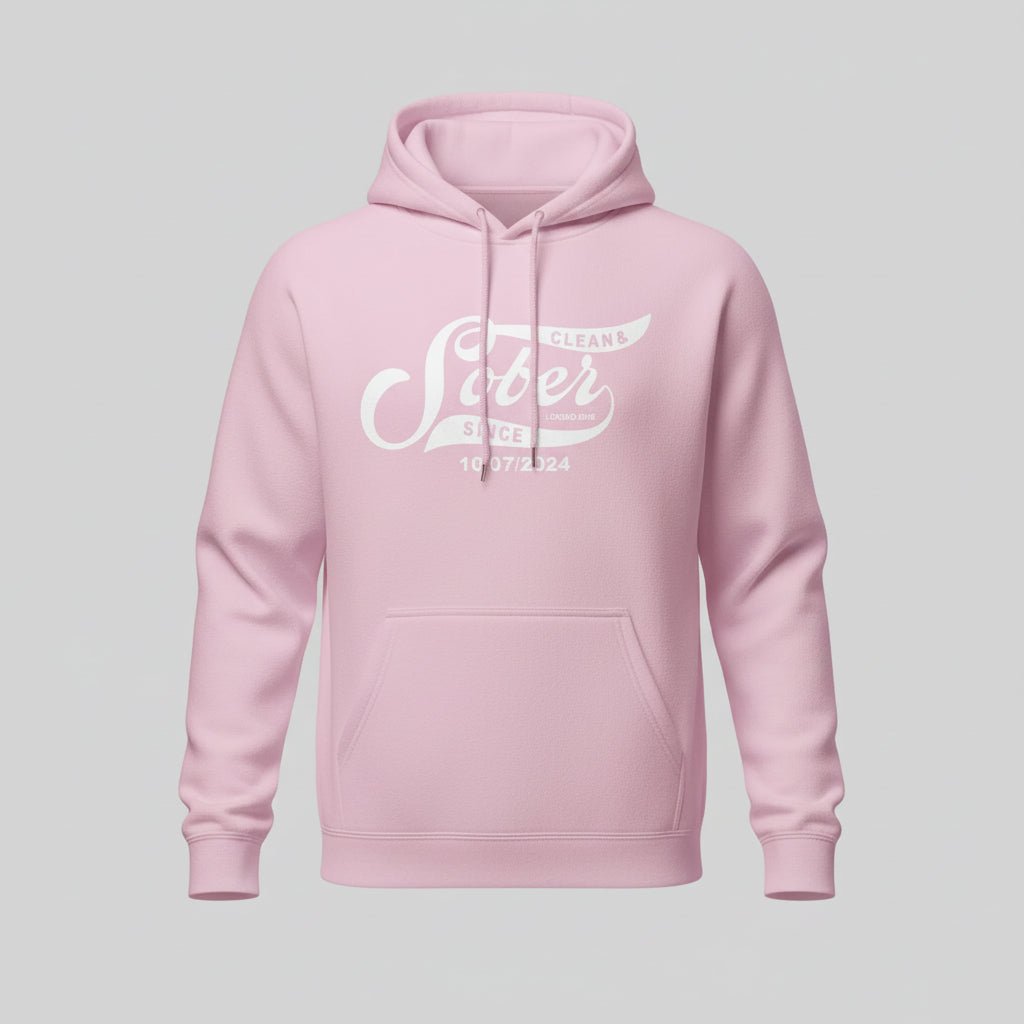 Recovery Hoodie | Women's Sober Since Hoodie with Custom Sober Date