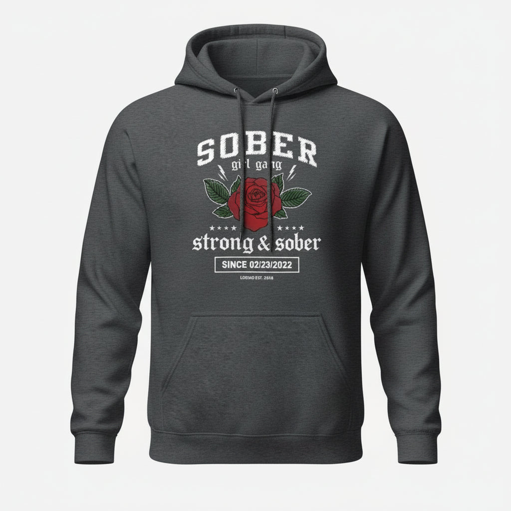 Recovery Hoodie | Sober Girl Gang Strong & Sober Crest