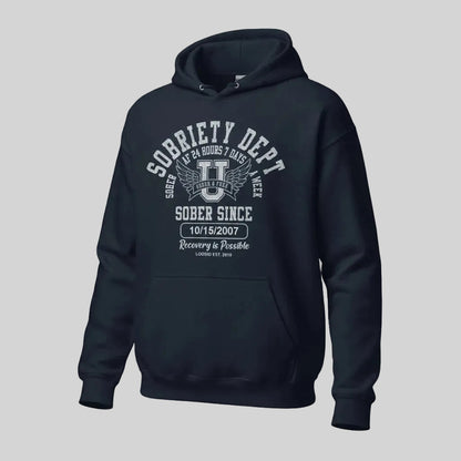 Recovery Hoodie | Sobriety Dept Unisex Hoodie with Custom Sobriety Date