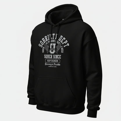 Recovery Hoodie | Sobriety Dept Hoodie with Custom Sobriety Date