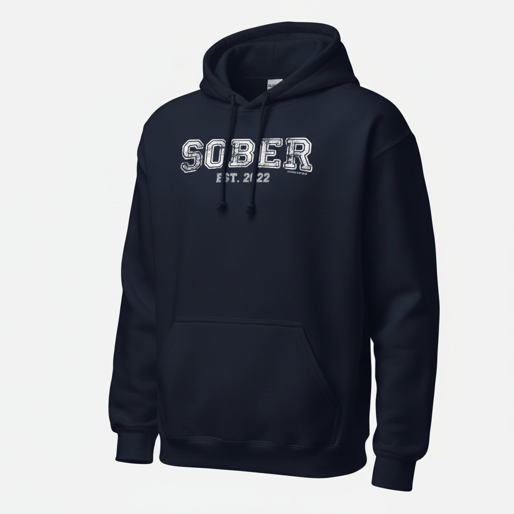 Women's Sober Est. Hoodie w/ Personalized Sobriety Year Hoodie