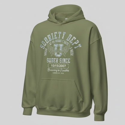 Recovery Hoodie | Sobriety Dept Unisex Hoodie with Custom Sobriety Date