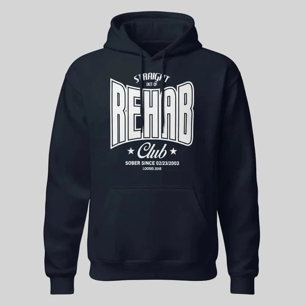 Recovery Hoodie | Men's Rehab Hoodie with Personalized Date