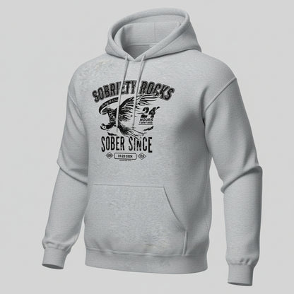 Sobriety Rocks | Women's Sober Since Hoodie with Custom Sobriety Date